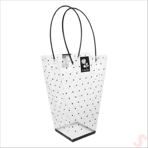 Süsle Bebek Ve Parti Siyah Saplı Şeffaf Pvc Çanta, 35x26,5x13cm - 1 Adet