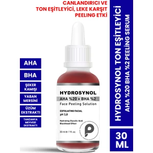 PROCSIN Hydrosynol Ton Eşitleyici %20 Aha %2 Bha Peeling Serum 30 ML