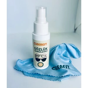 Gözlük Temizleme Solüsyonu  59 ml ve Mikrofiber Bezi ile Birlikte Doğal Ürün