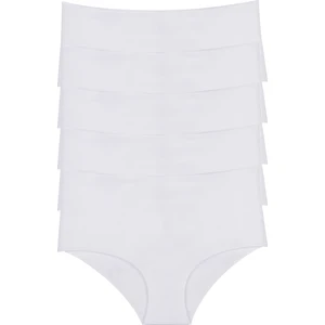 Kadın Külot Ekstra Yüksek Bel Lazer Kesim Esnek Iz Yapmayan 5 Li Paket Polyester Beyaz