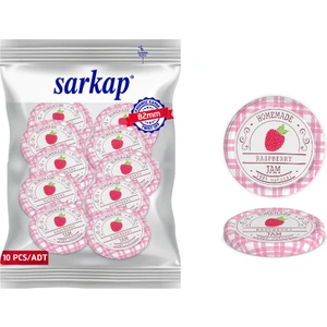 Hijyenik Paketli 10 Adet Kavanoz Kapağı – Ahududu Model – 82 mm