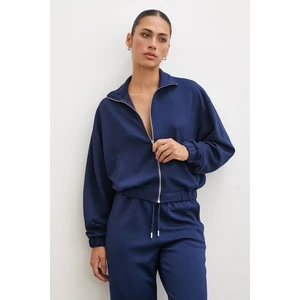 Never More  Fermuarlı Sweatshirt Lacivert