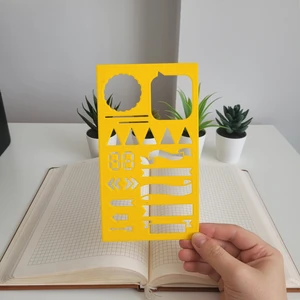 Karmelom Studio Bullet Journal Dijital Rakam Detaylı Şablon Cetvel