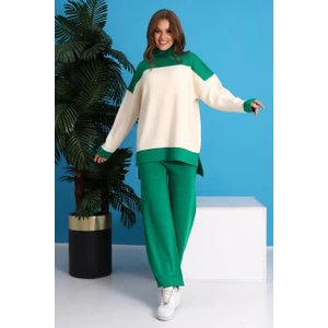 Irmak Kerekli Oversize Triko Alt Üst Eşofman Takımı 1309