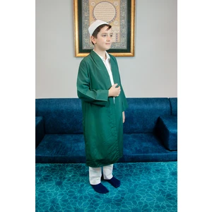 İhvan Online Yeşil Buhara Yaka Namaz Elbisesi Erkek Çocuk Cübbe