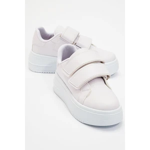 Cırtlı Kadın Spor Ayakkabı Beyaz Beyaz