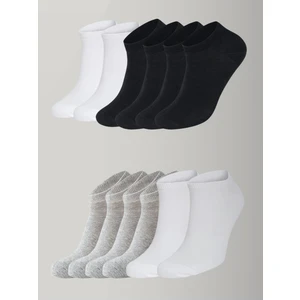 12 Çift Pamuklu Erkek - Kadın Karışık Renkli Patik Çorap Bilek Boy Koşu Ve Yürüyüş Çorabı