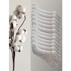 12 Çift Pamuklu Erkek - Kadın Gri Patik Çorap Bilek Boy Koşu Ve Yürüyüş Çorabı