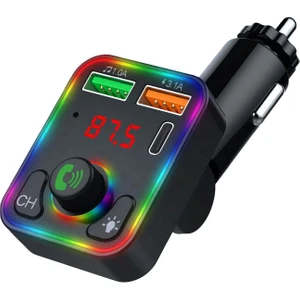 C618 Rgb Işıklı Pd 18 + Qc 3.1A Şarj Oynar Başlıklı Bluetooth 5.1V Fm Transmitter