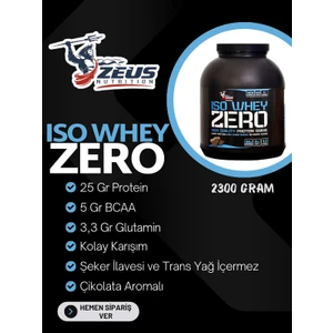 Zeus Nutrıtıon Iso Whey Zero Protein Tozu 2300GR-ÇIKOLATA-AROMA-SHAKER