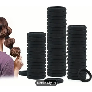 Htg Kalın Büyük Boy 30'lu Siyah Saç Lastik Toka