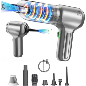 Yeni Araç Içi Şarjlı 180 Watt Mini Süpürge 12000PA 3ın1 Taşınabilir Güçlü Süpürge