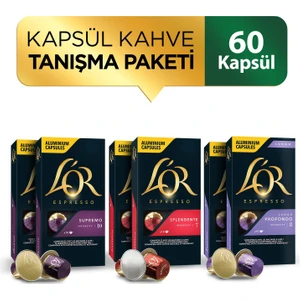 L'or Nespresso Uyumlu Kapsül Avantaj Paketi (L'or Supremo + L'or Splendente + L'or Lungo) x 2