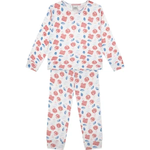 Suluboya Çiçek Uzun Kollu Pijama Takımı