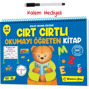 Yükselen Zeka: Cırt Cırtlı Okumayı Öğreten Yaz-Sil Kitabı (4-7 Yaş)