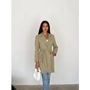 Işılda Fashion Işılda Prime Kumaş Kuşaklı Su Geçirmez Trençkot