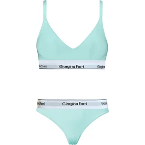 Giorgina Ferri 2’li Set Kadın Günlük Kullanıma Uygun Spor Sütyen+ Tanga Külot Kelly