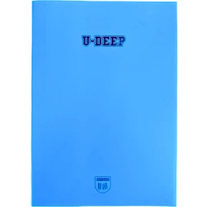 A4 Boy Plastik Kapak 80 Yaprak Çizgili Defter Kenarı Kırmızı Çizgili 1 Adet U-Dep