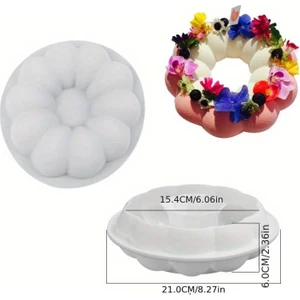 Silikon Yuvarlak Bulut Mousse Kek ve Pasta Kalıbı, Ø:19 cm H: 6 cm