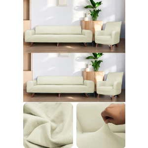 Lastikli Esnek Koltuk Kanepe Kılıfı Takımı Çekyat Örtüsü 3+3+1+1