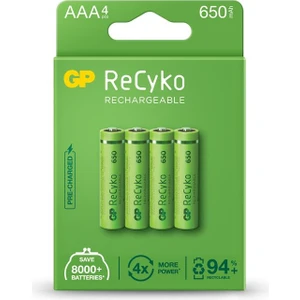 Gp Aaa 650 Mah Şarjlı Ince Kalem Pil 4'lü Paket