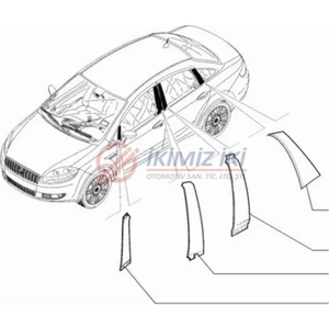 Kapı Direk Bandı Takım ( 8 Adet ) Linea