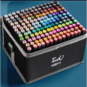Touch Sketc 168 li Çift Taraflı Marker Kalem Seti Çanta Siyah Model