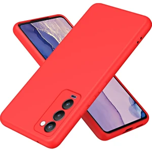 Case World Tecno Camon 18 Kapak Içi Kadife Kamera Korumalı Lansman Silikon Kılıf - Kırmızı