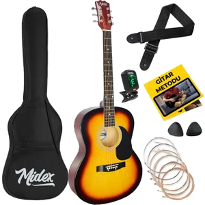 RG-530SB Kaliteli Gün Batımı 40 İnç Akustik Gitar Seti 4/4 Yetişkin