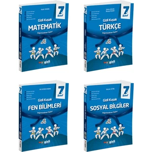 Gizli Yayınları 2025 7. Sınıf Matematik - Türkçe - Fen Bilimleri - Sosyal Gizli Kuşak Serisi Seti 4 Kitap