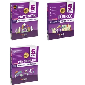 Gizli Yayınları 2025 5. Sınıf Matematik - Türkçe - Fen Bilimleri Alıştırmalı Soru Bankası Seti 3 Kitap