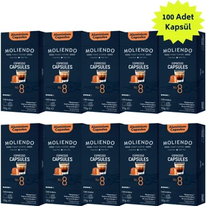 Moliendo Alüminyum Kapsül Kahve No:8 Avantaj Paketi (100 Adet Nespresso Uyumlu Alüminyum Kapsül)