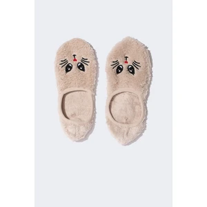 Kadın Kedi Temalı Pelüş Ev Çorabı N1336AZ24AU