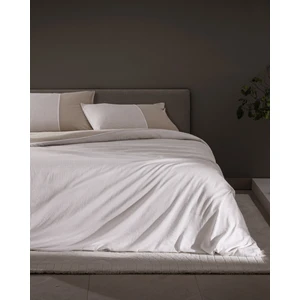 Madame Coco Leal Çift Kişilik %100 Pamuk 208 Tc Baskılı Saten Nevresim Takımı - Bej/beyaz