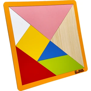 Eğitici Ahşap Oyuncak | Mega Boy Ahşap Tangram (28 cm x 28 Cm)