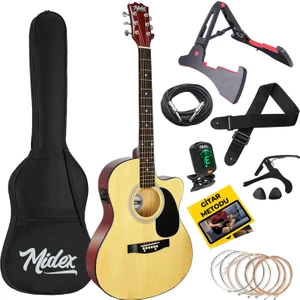 RG-560NT Pack Natural Elektro Akustik Gitar Full Set Ekolayzerli 40 İnç 4/4 Yetişkin