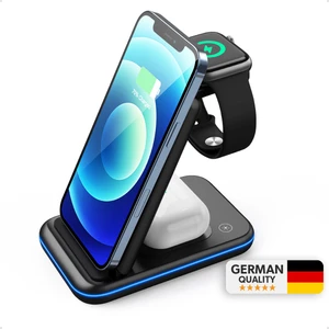 By Deji Iphone-Watch ve Magsafe Uyumlu Katlanabilir 15W Hızlı Wireless Kablosuz Şarj Standı