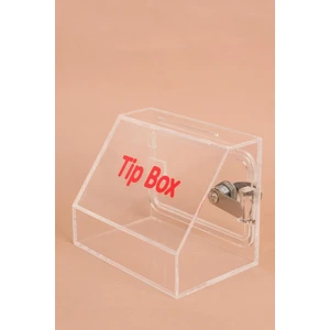 Pleksi Marketi Pleksi Şeffaf Tipbox Kutusu Eğimli
