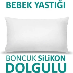 Antialerjik Bebek Yastığı Boncuk Silikon Yastık 35X45 cm 225 Gram Pamuklu Kılıf