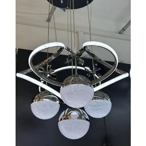 Özgül Aydınlatma Dora 4 Toplu 3 Renk ( Sarı Beyaz Ve Gün Işığı ) Krom Led Avize