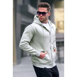 Mint Yeşili Kapüşonlu Regular Fit Erkek Sweatshirt 6033
