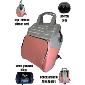 Bebek Bakım Çantası Organizatör Fonksiyonel Anne Bebek Bakım Sırt Çantası