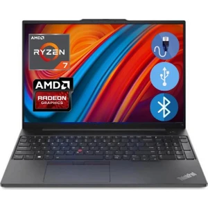 E16 Thınkpad 21JT0017TX ATL13 RYZEN7-7730U 40GB 1TB M.2 SSD  16" FDOS Taşınabilir Bilgisayar