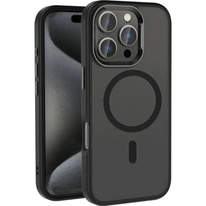 Apple iPhone 16 Pro Max Kılıf Magsafe Şarj Özellikli Parlak Kamera Çerçeveli Redclick Kost Kapak