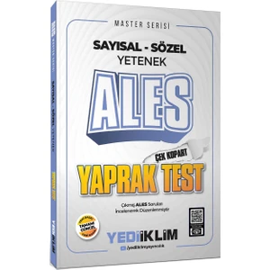 Yediiklim Yayınları 2025 Ales Master Serisi Sayısal Sözel Yetenek Çek Kopart Yaprak Test