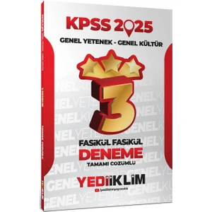 Yediiklim Yayınları 2025 Kpss Genel Yetenek Genel Kültür Tamamı Çözümlü Fasikül Fasikül 3 Yıldız Deneme