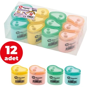 Kalemtıraş 12 Li Paket 2li Damla Model Pastel Renkler P-7901