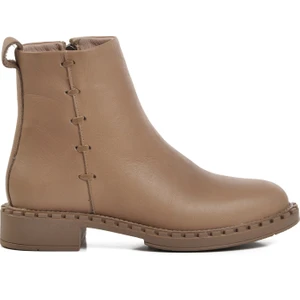 9894 Vizon Içi Kürklü  Deri Kadın Bot