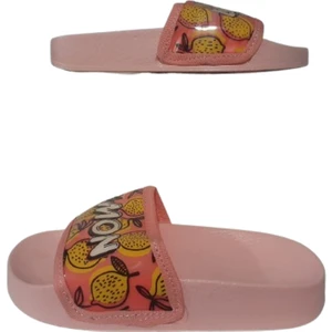 Kız Çocuk Pembe Sarı Limonlu Ultra Hafif Günlük Terlik GZEER10-11