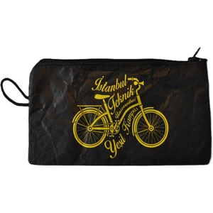 İTÜ Vakfı Sarı Bisiklet Baskılı Geri Dönüşüm Kağıt Kalemlik